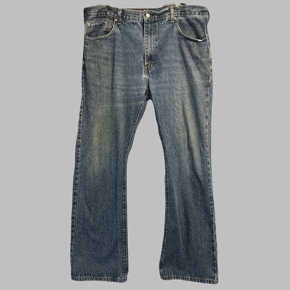 Levis 517 Bootcut Jeans Mens Big & Tall Size 40x34 Blue Rigid Denim Med Wash - Picture 1 of 12